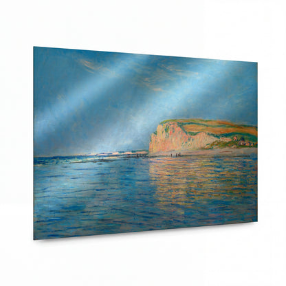 Obraz Claude Monet — Pobřežní útesy při odlivu — kovová reprodukce s vysokým leskem