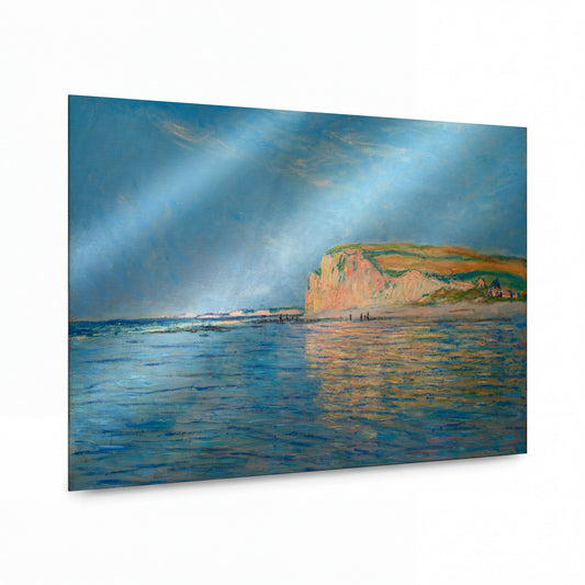 Obraz Claude Monet — Pobřežní útesy při odlivu — kovová reprodukce s vysokým leskem