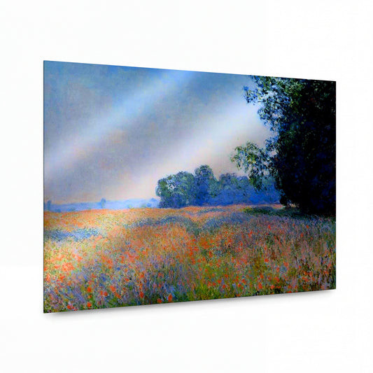 Obraz Claude Monet — Makové pole u stromů — umělecká reprodukce na hliníku