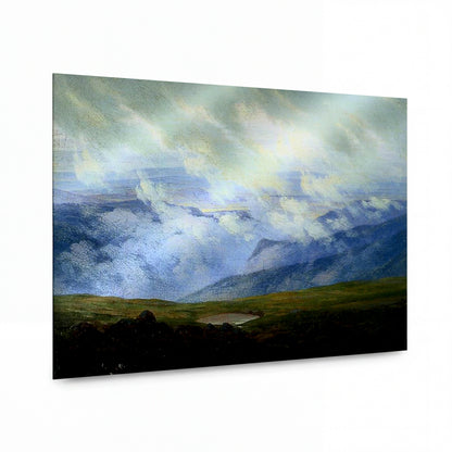 Obraz Caspar David Friedrich — Drifting Clouds — reprodukce na kovovém panelu s vysokým leskem