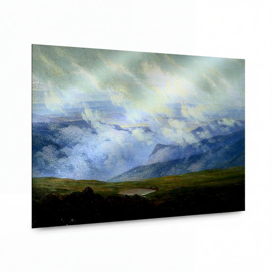 Obraz Caspar David Friedrich — Drifting Clouds — reprodukce na kovovém panelu s vysokým leskem