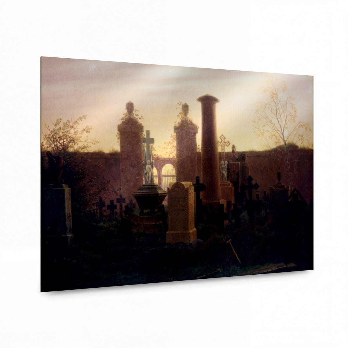 Obraz Caspar David Friedrich — Kugelgens Grab — kovová reprodukce s vysokým leskem — kovová reprodukce s vysokým leskem