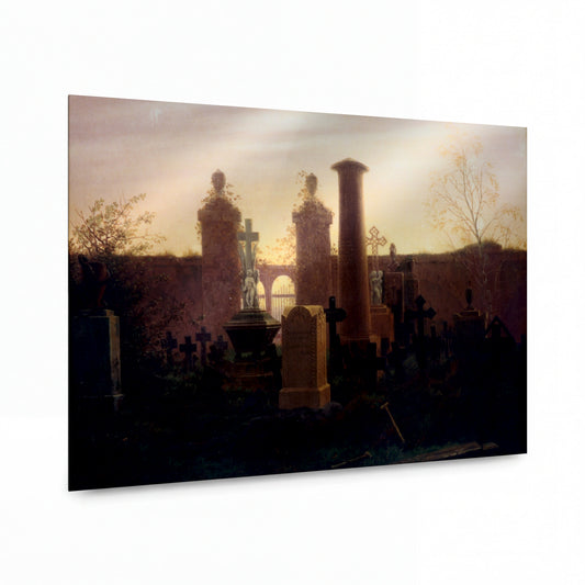 Obraz Caspar David Friedrich — Kugelgens Grab — kovová reprodukce s vysokým leskem — kovová reprodukce s vysokým leskem