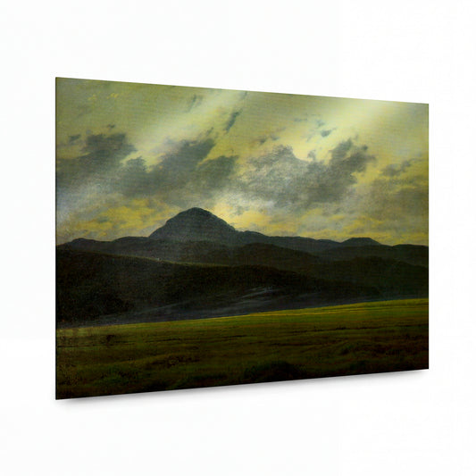 Obraz Caspar David Friedrich — Riesengebirgslandschaft — lesklý kovový obraz — lesklý kovový obraz