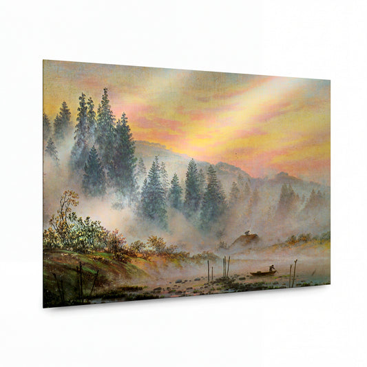 Obraz Caspar David Friedrich — The Morning — prémiová reprodukce na kovovém panelu — prémiová reprodukce na kovovém panelu
