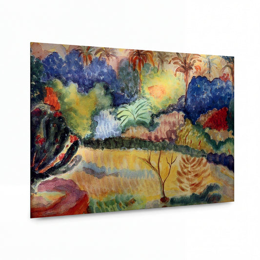Obraz Paul Gauguin — Tahitian Landscape — lesklý kovový obraz — lesklý kovový obraz