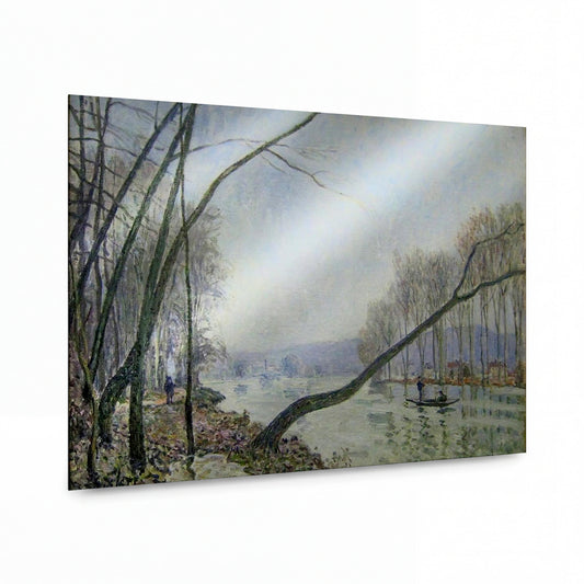 Obraz Alfred Sisley — Břehy Seiny na podzim — lesklý obraz na hliníku