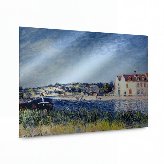 Obraz Alfred Sisley — Confluence of the Seine and the Loing — umělecký kovový obraz s vysokým leskem