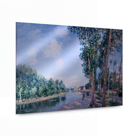 Obraz Alfred Sisley — June Sunshine, Saint-Mammes — umělecká reprodukce na hliníku
