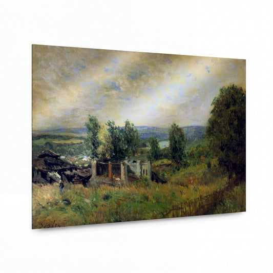 Obraz Alfred Sisley — Landscape in Summer — kovový obraz s vysokým leskem — kovový obraz s vysokým leskem