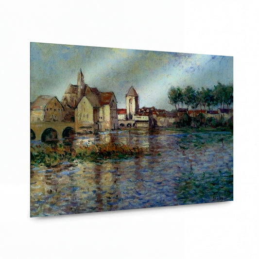 Obraz Alfred Sisley — Moret-sur-Loing 01 — kovový obraz na hliníkovém panelu