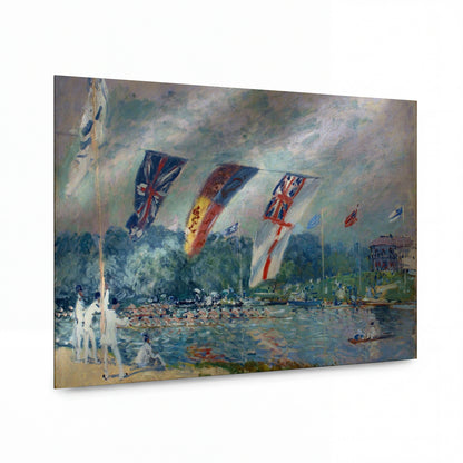 Obraz Alfred Sisley — Regatta at Molesey — kovový obraz s vysokým leskem