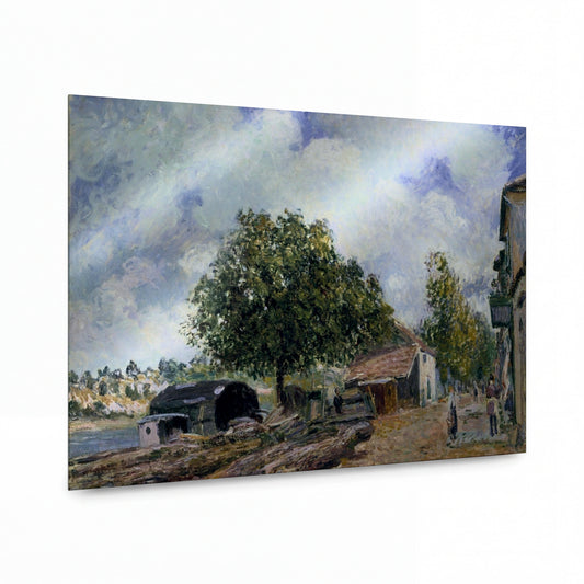 Obraz Alfred Sisley — Saint-Mammes — luxusní reprodukce na kovu — luxusní reprodukce na kovu