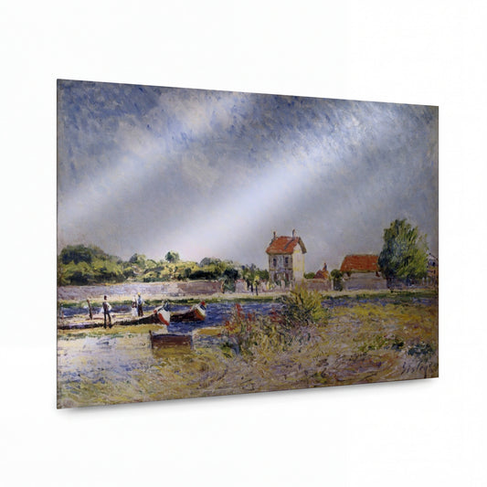 Obraz Alfred Sisley — Saint-Mammes — hliníkový panel s vysokým leskem — hliníkový panel s vysokým leskem