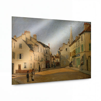 Obraz Alfred Sisley — Street of Chaussee at Argenteuil — lesklý obraz na hliníku