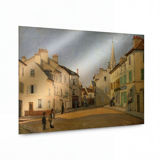 Obraz Alfred Sisley — Street of Chaussee at Argenteuil — lesklý obraz na hliníku