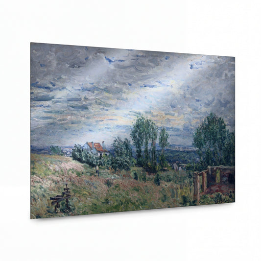 Obraz Alfred Sisley — The Brickfield — umělecký kovový obraz s vysokým leskem — umělecký kovový obraz s vysokým leskem