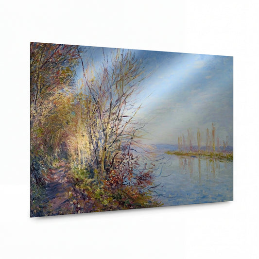 Obraz Alfred Sisley — Cesta u lesa Roches-Courtaut — babí léto, 1881 — umělecká reprodukce na hliníku