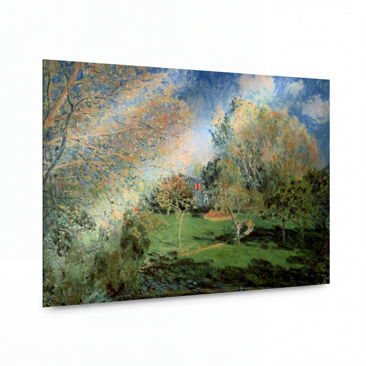 Obraz Alfred Sisley — The Garden of Monsieur Hoschede in Montgeron — lesklý obraz na hliníku — lesklý obraz na hliníku