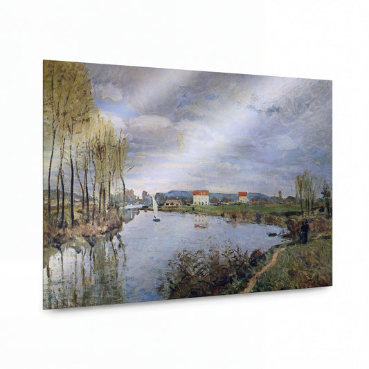 Obraz Alfred Sisley — Seina u Argenteuil, slunce — kovový obraz na hliníkovém panelu — kovový obraz na hliníkovém panelu