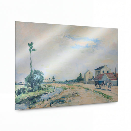 Obraz Alfred Sisley — The Seine at bas-Meudon — kovová reprodukce s vysokým leskem — kovová reprodukce s vysokým leskem