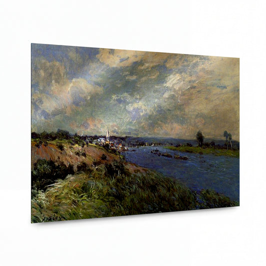 Obraz Alfred Sisley — The Seine at Saint-Cloud — hliníkový panel s vysokým leskem