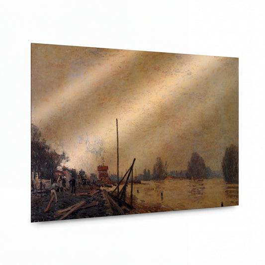 Obraz Alfred Sisley — The Seine at Suresnes, 1880 — lesklý kovový obraz