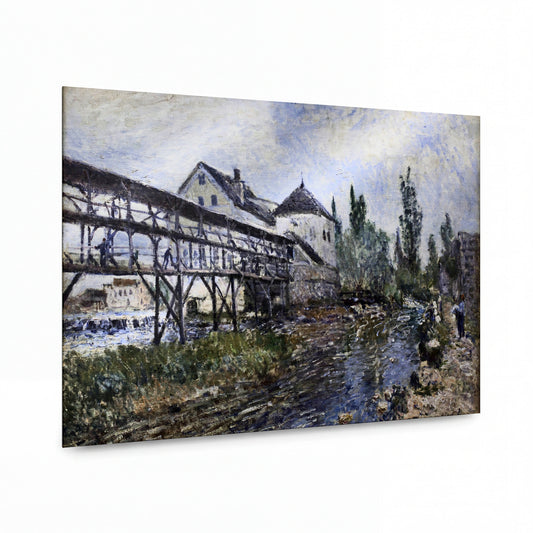Obraz Alfred Sisley — Watermill near Moret — hliníkový panel s vysokým leskem — hliníkový panel s vysokým leskem