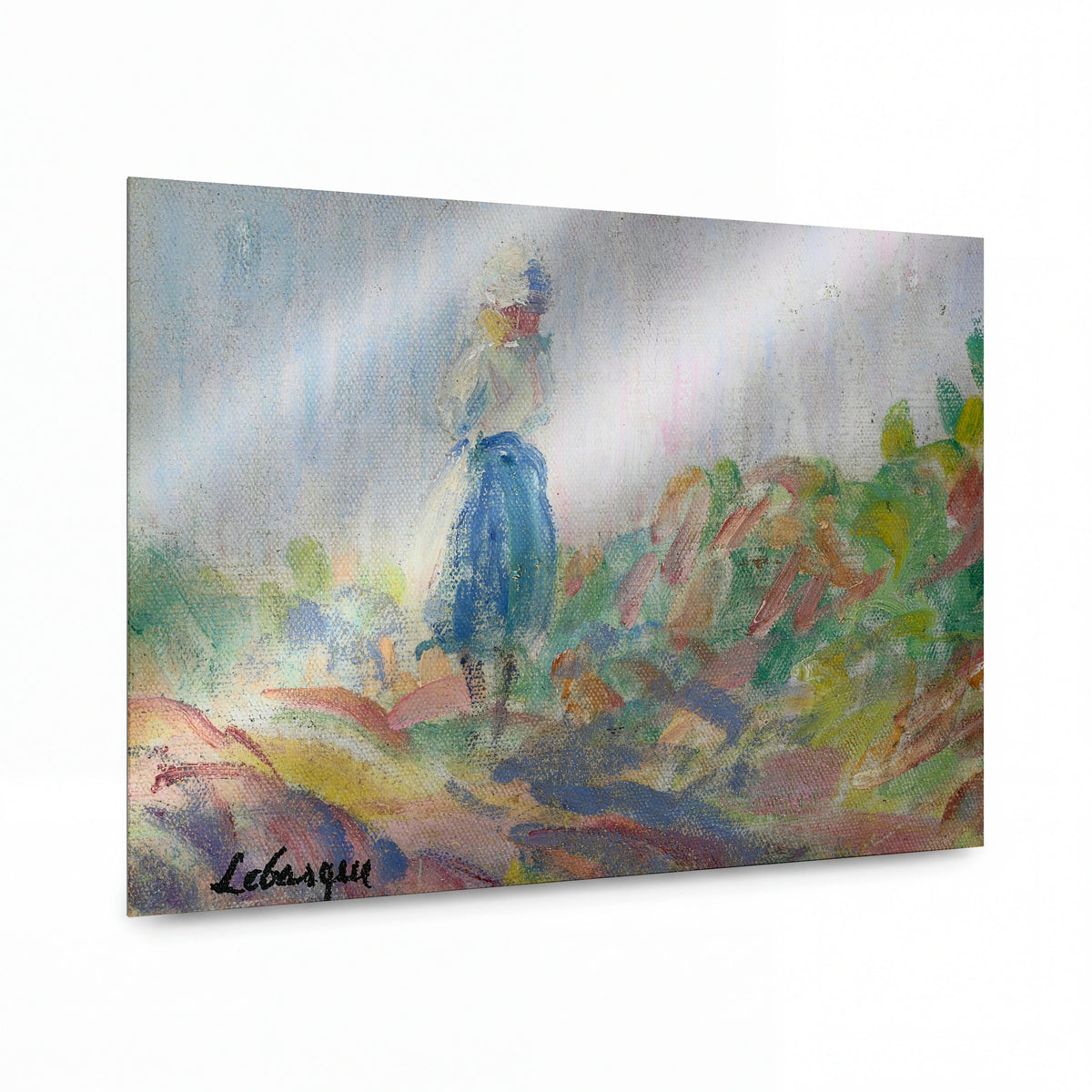 Obraz Henri Lebasque — The Countryroad — kovový obraz na hliníkovém panelu — kovový obraz na hliníkovém panelu