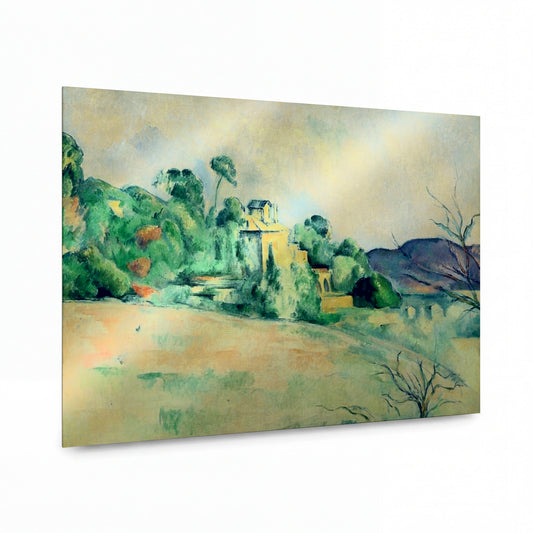 Obraz Paul Cézanne — Landscape at Midday — prémiová reprodukce na kovovém panelu — prémiová reprodukce na kovovém panelu