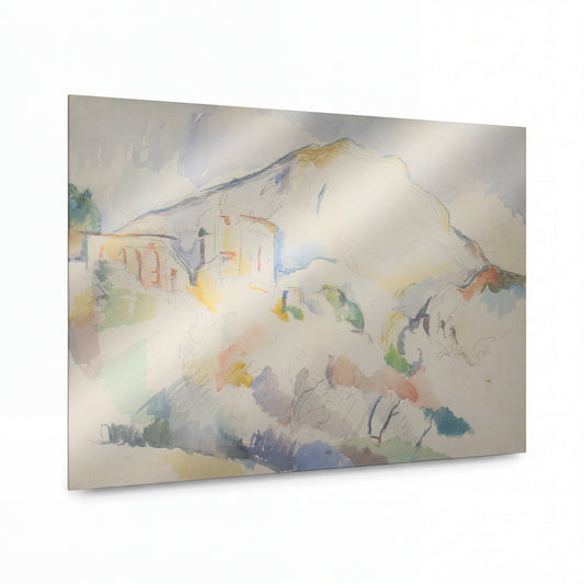 Obraz Paul Cézanne — Mount Sainte-Victoire and Chateau Noir — hliníkový panel s vysokým leskem — hliníkový panel s vysokým leskem
