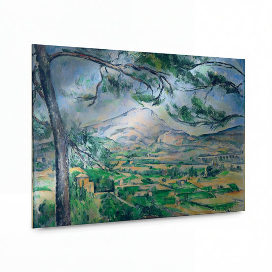 Obraz Paul Cézanne — Mount Sainte-Victoire with Large Pine — kovový obraz na hliníkovém panelu