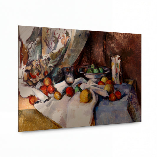Obraz Paul Cézanne — Zátiší s jablky — kovová reprodukce s vysokým leskem — kovová reprodukce s vysokým leskem