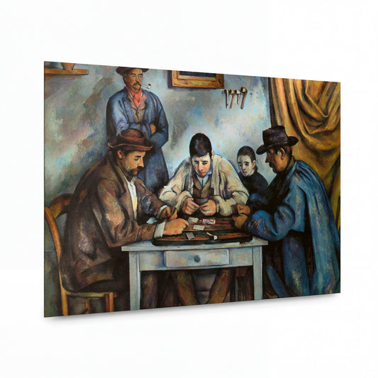 Obraz Paul Cézanne — Hráči karet — lesklý obraz na hliníku — lesklý obraz na hliníku