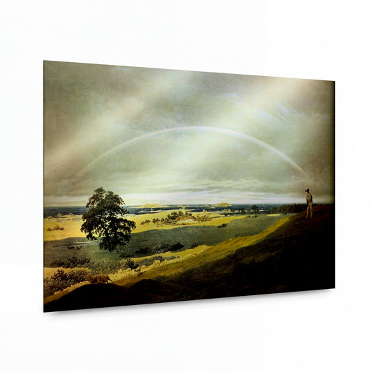 Obraz Caspar David Friedrich — Landschaft mit Regenbogen — hliníkový panel s vysokým leskem — hliníkový panel s vysokým leskem
