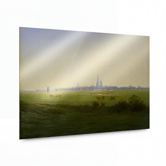 Obraz Caspar David Friedrich — Meadows near Greifswald — umělecká reprodukce na hliníku — umělecká reprodukce na hliníku