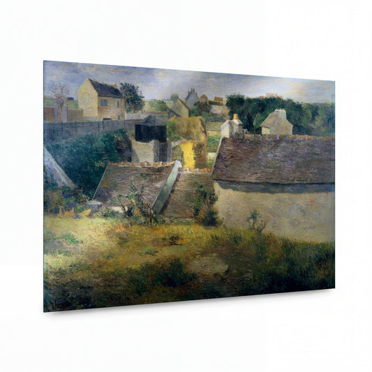 Obraz Paul Gauguin — Domy ve Vaugirard — reprodukce na kovovém panelu s vysokým leskem — reprodukce na kovovém panelu s vysokým leskem