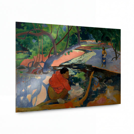 Obraz Paul Gauguin — Te Poipoi (Ráno) — lesklý obraz na hliníku — lesklý obraz na hliníku