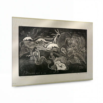 Obraz Paul Gauguin — The Universe Is Created — luxusní reprodukce na kovu — luxusní reprodukce na kovu