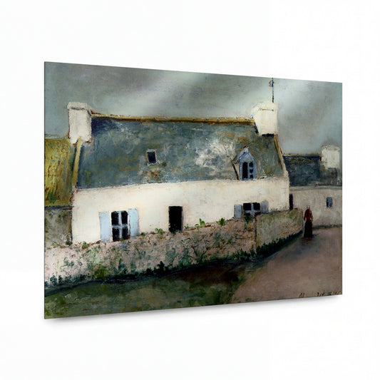 Obraz Maurice Utrillo — Farm on the Isle d'Ouessant (Finistere) — luxusní reprodukce na kovu — luxusní reprodukce na kovu