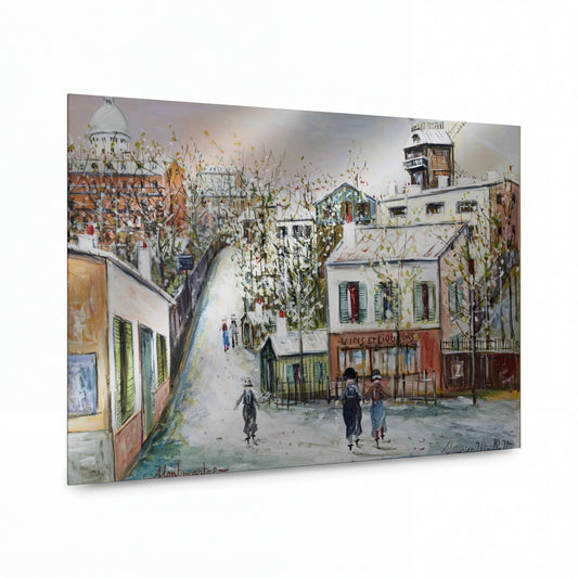 Obraz Maurice Utrillo — Le Maquis de Montmartre — lesklý kovový obraz — lesklý kovový obraz