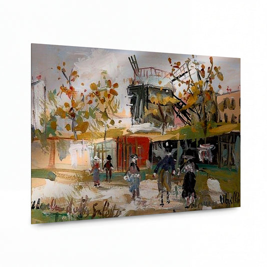 Obraz Maurice Utrillo — Le Moulin de la Galette — umělecká reprodukce na hliníku — umělecká reprodukce na hliníku