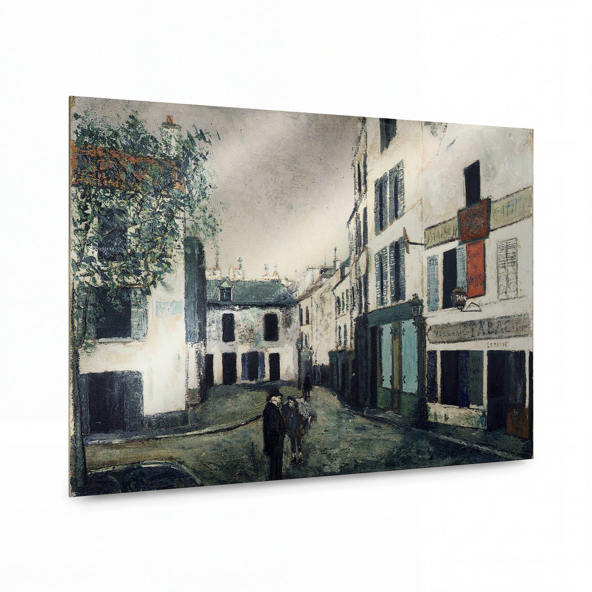 Obraz Maurice Utrillo — Tertre Square, 1912 — umělecký kovový obraz s vysokým leskem