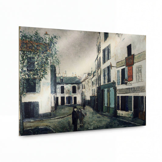 Obraz Maurice Utrillo — Tertre Square, 1912 — umělecký kovový obraz s vysokým leskem