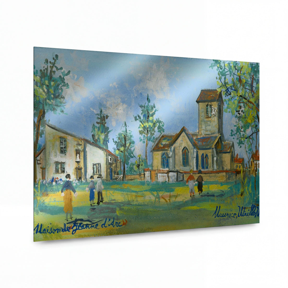 Obraz Maurice Utrillo — The House of Jeanne D'Arc and Church Domremy-la-Pucelle (Vosges) — umělecká reprodukce na hliníku — umělecká reprodukce na hliníku
