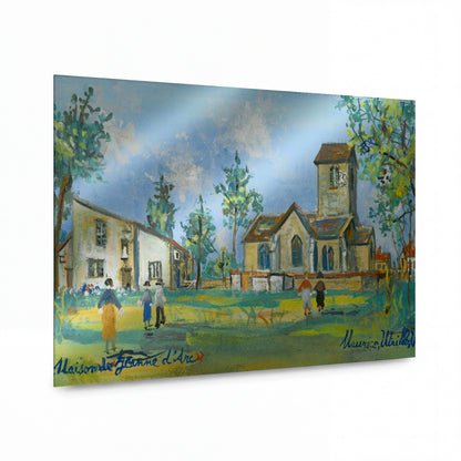 Obraz Maurice Utrillo — The House of Jeanne D'Arc and Church Domremy-la-Pucelle (Vosges) — umělecká reprodukce na hliníku — umělecká reprodukce na hliníku