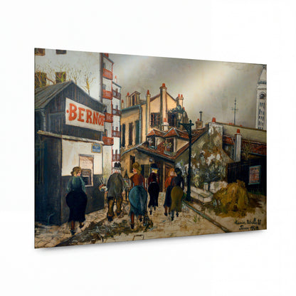 Obraz Maurice Utrillo — Warehouse Bernot, 1924 — kovová reprodukce s vysokým leskem — kovová reprodukce s vysokým leskem