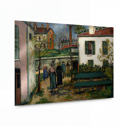 Obraz Maurice Utrillo — Women and Fortification — lesklý obraz na hliníku — lesklý obraz na hliníku