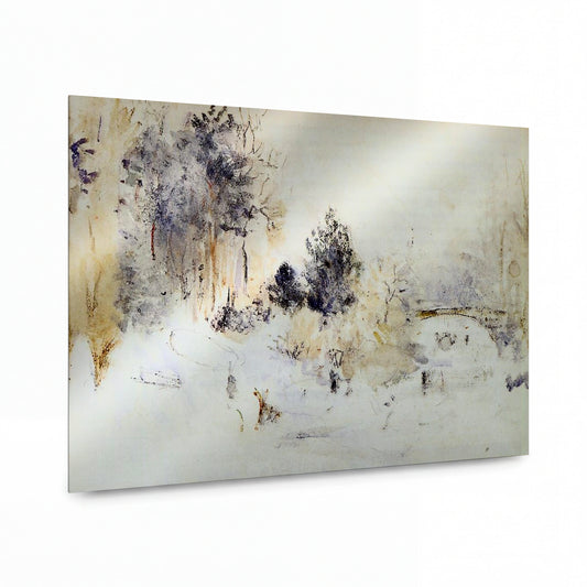 Obraz Berthe Morisot — Snowy Landscape — lesklý kovový obraz — lesklý kovový obraz