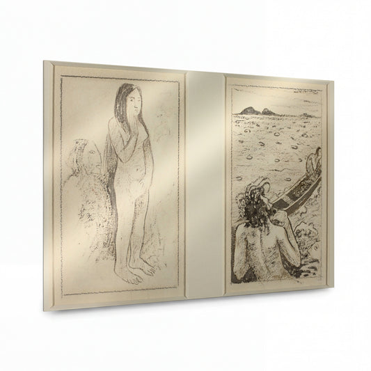 Obraz Paul Gauguin — Parau No Te Varau Ino a Tahitská legenda — umělecká reprodukce na hliníku — umělecká reprodukce na hliníku